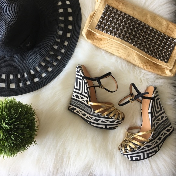 SCHUTZ Shoes - Schutz ◈ Gil Spechio Ouro Platform Print Sandal ◈